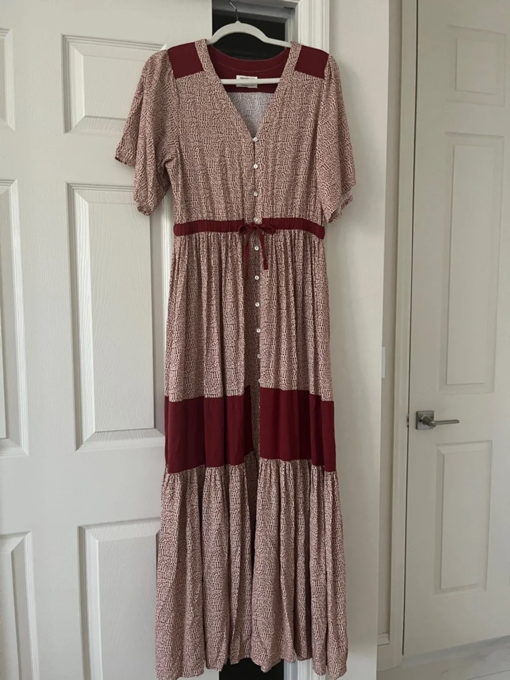 Jackson Rowe Bahama Dress In Juno Print Medium Red Maxi 
Bohemian Patchwork - Picture 2 of 7